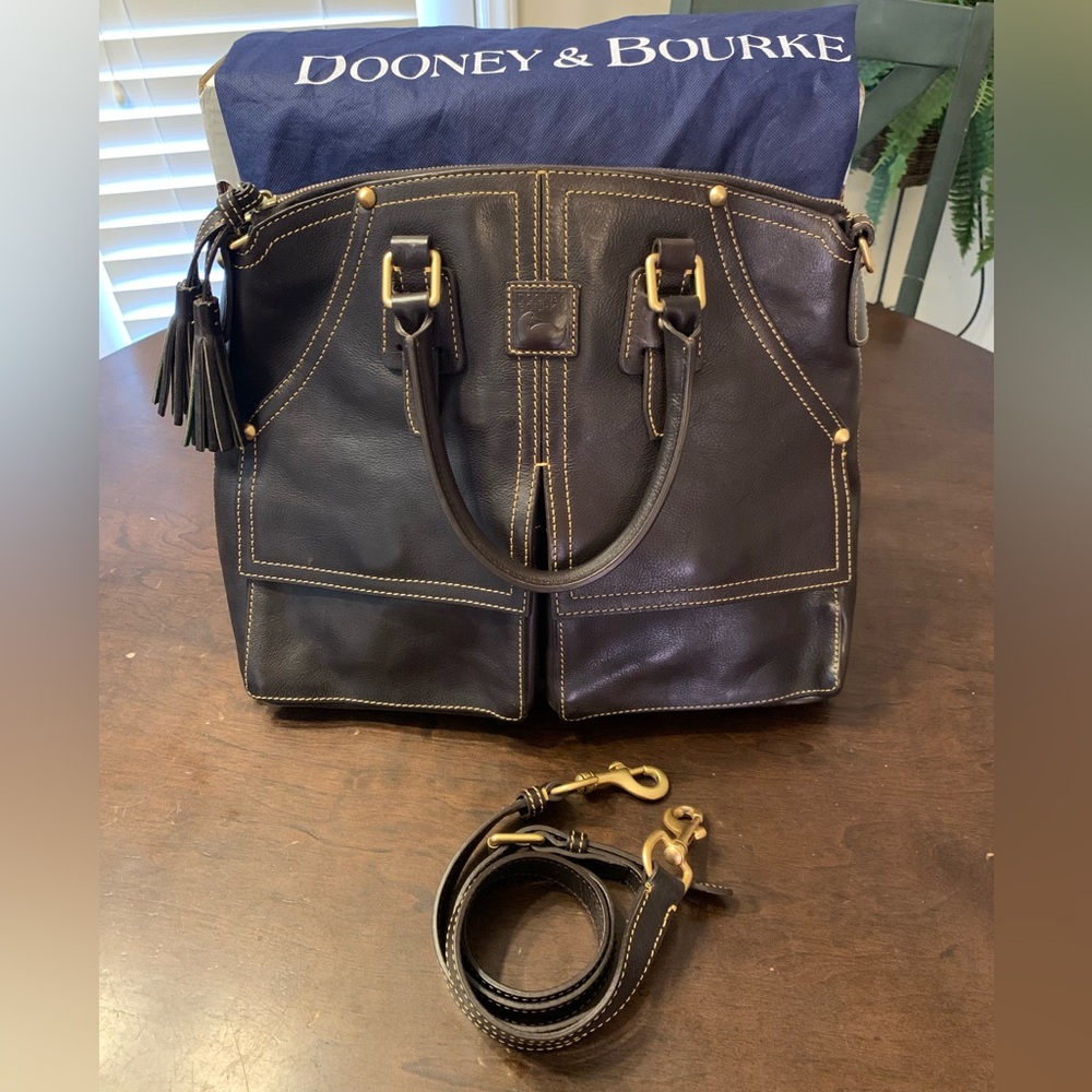 Dooney & Bourke Brown Tmoro Florentine Leather Clayton